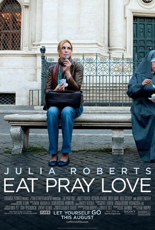 名称：美食、祈祷和恋爱 Eat Pray Love (2010)描述：　年轻干练的伊丽莎白·吉尔伯特(朱莉娅·罗伯茨 Julia Roberts 饰)是《纽约时报》的一名人气作家，她经常周游世界，撰写相关的旅游文章