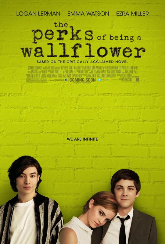 名称：壁花少年 The Perks of Being a Wallflower (2012)描述：查理(罗根·勒曼 Logan Lerman 饰)是个害羞和孤独的高中新生，拥有超越年龄的敏感和泪腺，总是默默观察身边的家人和朋友，是个典型的「壁花少年」