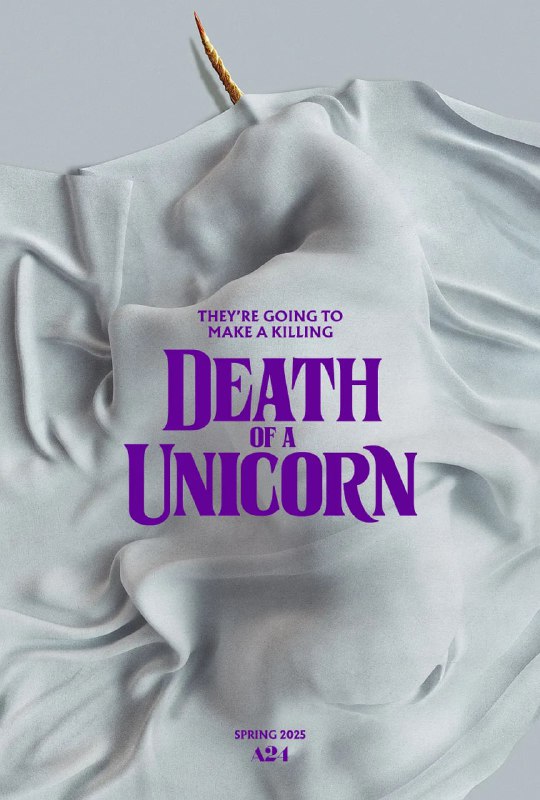 名称：独角兽之死 Death of a Unicorn (2025)描述：　一位父亲(保罗-路德 Paul Rudd 饰)和女儿(珍娜-奥特加 Jenna Ortega 饰)在前往周末度假地的途中意外撞死了一只独角兽，而他的亿万富翁老板(理查德-E-格兰特 Richard E. Grant 饰)则想利用这只独角兽神奇的疗效