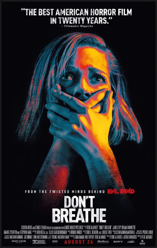 名称：屏住呼吸  合集描述：洛奇(简·莱维 Jane Levy 饰)、艾利克斯(迪兰·米内特 Dylan Minnette 饰)和摩尼(丹尼尔·祖瓦图 Daniel Zovatto 饰)是三名擅长“闯空门”的惯偷，这一次，他们将目标锁定在了一位盲眼的退伍老兵身上