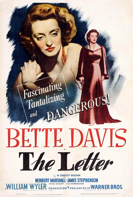 名称：香笺泪 The Letter (1940) 1080p 原盘Remux 中文字幕 【24.57GB】已刮削描述：故事发生在充满了异域风情的马来西亚，莱斯利(贝蒂·戴维斯BetteDavis饰)在那里和丈夫罗伯特(赫伯特·马歇尔HerbertMarshall饰)一起经营着一间橡胶种植园，日子过得十分安逸