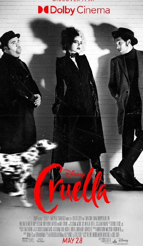 名称：黑白魔女库伊拉 Cruella (2021)1080 英语中字 豆瓣高分描述：影片改编自道迪·史密斯的小说，故事设定在20世纪70年代朋克摇滚革命时期的伦敦，讲述了一个名叫艾丝黛拉(艾玛·斯通 饰)的年轻骗子的故事