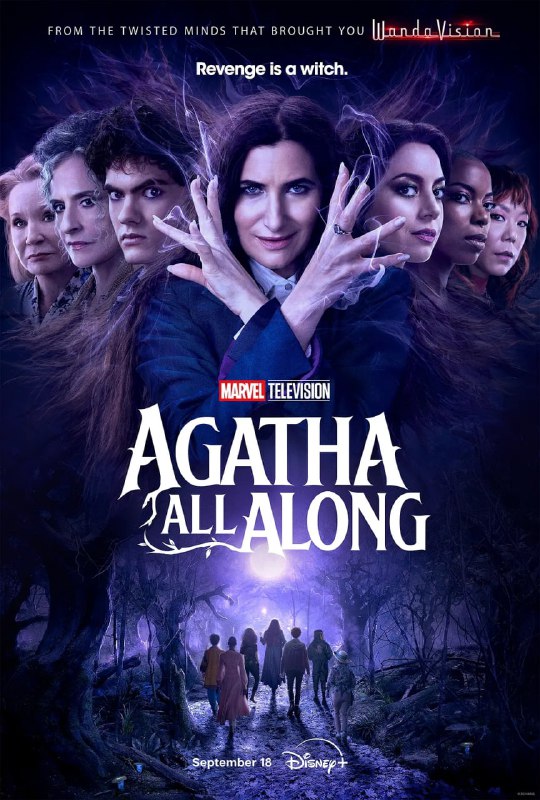 名称：【更新03】女巫阿加莎 Agatha All Along (2024) 【4K/DV/HDR 内封简繁英多国字幕】描述：《女巫阿加莎》是一部由《旺达幻视》衍生而来的美国剧情超级英雄网络剧，讲述了被困在魔法阵中的阿加莎·哈克尼斯为重获魔力踏上女巫之路的故事
