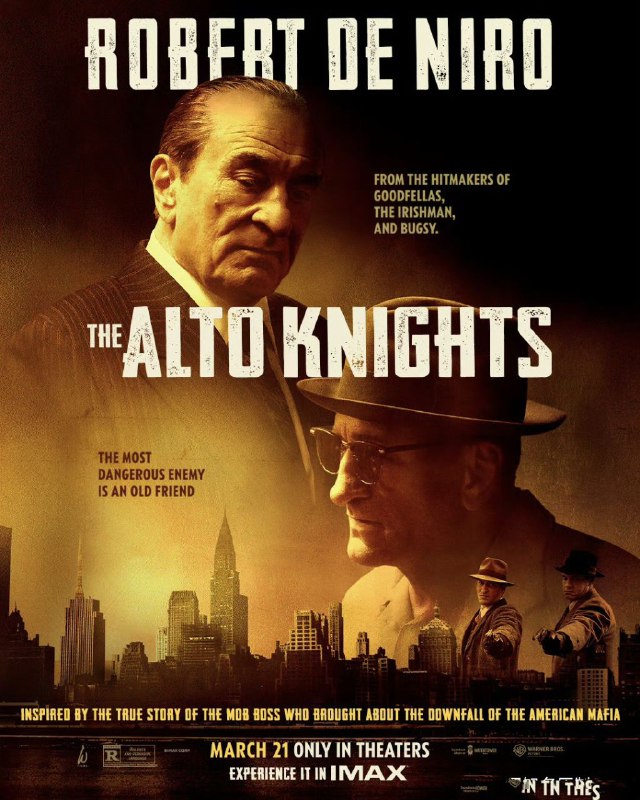名称：黑道中人 Alto Knights (2025) 罗伯特·德尼罗  1080p中英字幕 【电影】描述：罗伯特·德尼罗饰演两个角色：Vito Genovese和Frank Costello，两个不同的意大利黑道家族的老大，Genovese在1957年试图刺鲨Costello，没杀了，但也导致了后者受伤并让出家族老大的位置链接：
