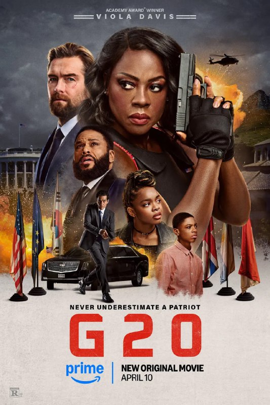 名称：G20峰会 G20 (2025)【AMZN.WEB-4K-DV-杜比视界版本】【简繁英字幕】描述：影片虚构的G20峰会被恐怖分子破坏，戴维斯饰演的美国总统泰勒·萨顿，必须倾尽治国之道和军事经验来保护她的家人、她的同僚领袖，当然还有整个世界