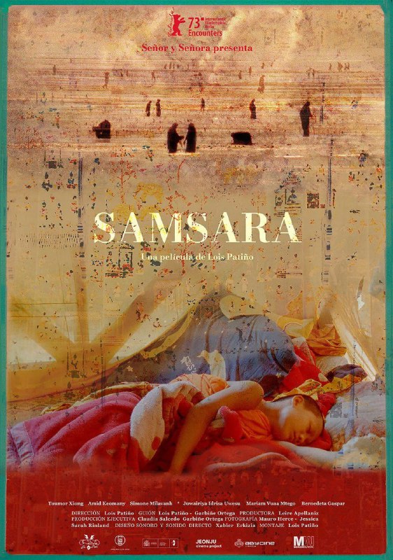 名称：轮回 Samsara (2023)描述：年轻人阿米德（阿米德柯曼尼Amid Keomany饰）正在照顾一位即将离世的老妇阿梦（席梦娜米拉万Simone Milavanh饰），他随身带着〈西藏度亡经〉，为她朗读典籍中生死奥秘，帮助她能顺利往生