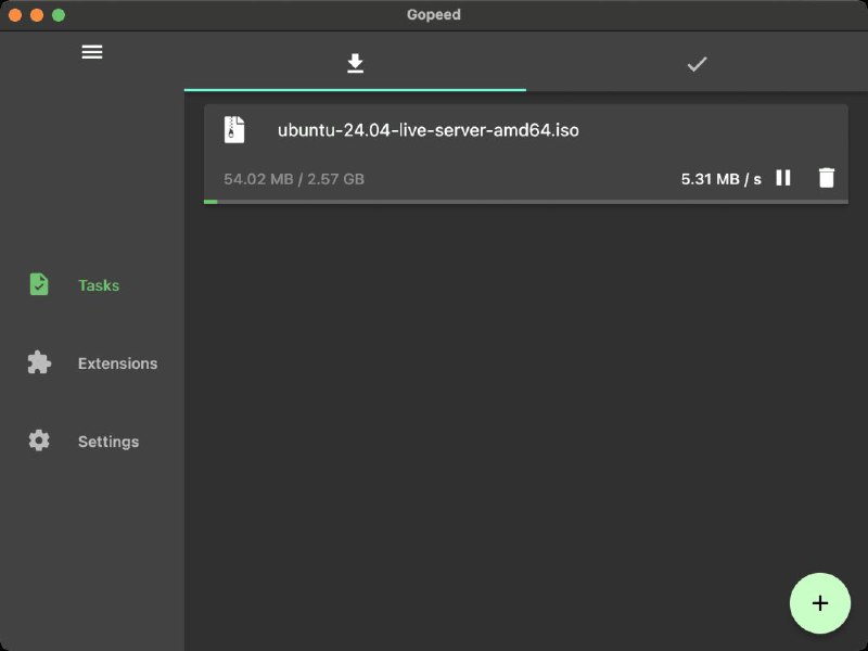 名称：Gopeed v1.5.7（够快下载器）一款特别简洁的下载工具 支持http和磁力 自动更新Tracker描述：Gopeed 是一款特别简洁的下载工具