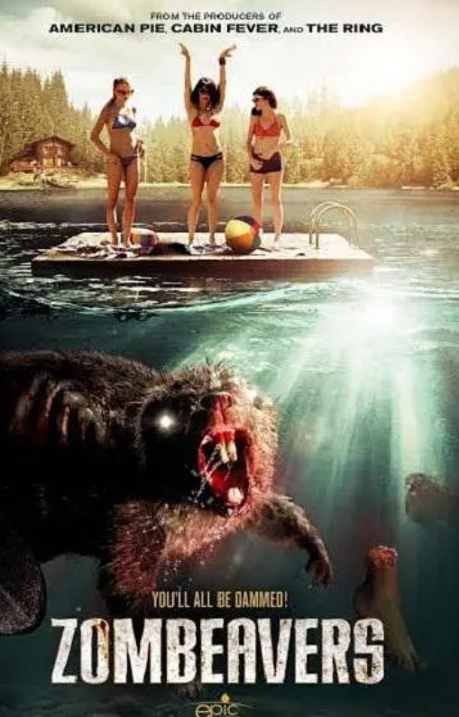 名称：僵尸海狸 Zombeavers(2014)1080 英语中字 豆瓣高分描述：在一个晴朗的日子里，玛丽(瑞雪·马尔文 Rachel Melvin 饰)带着好友珍(莱克丝·阿金斯 Lexi Atkins 饰)和佐伊(柯特妮·帕姆 Cortney Palm 饰)来到堂兄位于某个偏远地区的木屋度假