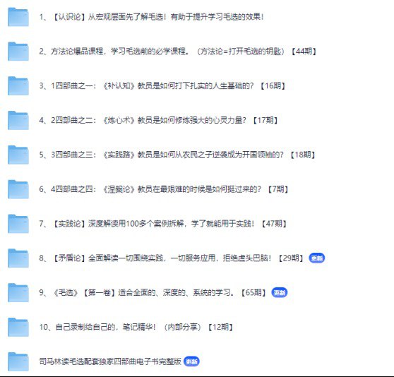 名称：司马林读《毛选》全套珍藏版(无删减)描述：探索经典智慧，领略思想精髓