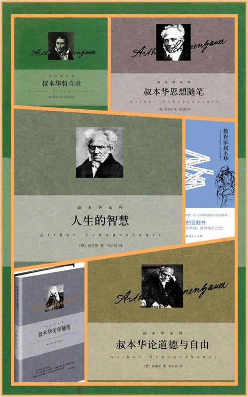 名称：韦启昌译叔本华系列（套装共6册）叔本华系列5册+《教育家叔本华》）描述：韦启昌译叔本华系列（套装共6册）是叔本华哲学思想的经典译作集合，包括叔本华的多部重要著作及尼采所著的《教育家叔本华》