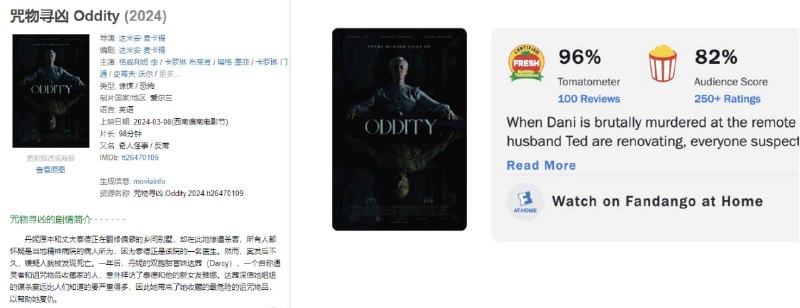 名称：咒物寻凶（2024）4K 人工中字描述：最新高分热门恐怖电影《咒物寻凶》，IMDb评分7.4，烂番茄新鲜度96%，爆米花指数82%，口碑不错！链接：