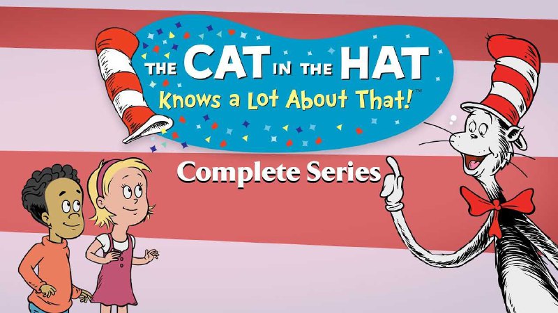 名称：苏斯博士英语启蒙经典动画《万事通戴帽子的猫 The Cat in the Hat Knows a Lot About That (1-3季) 》描述：一套非常适合4-9岁儿童观看的动画片，改编自世界儿童文学作家苏斯博士的名著《戴帽子的猫》，原著仅使用了236个单词，引起了巨大的反响，对儿童读本产生了重大影响