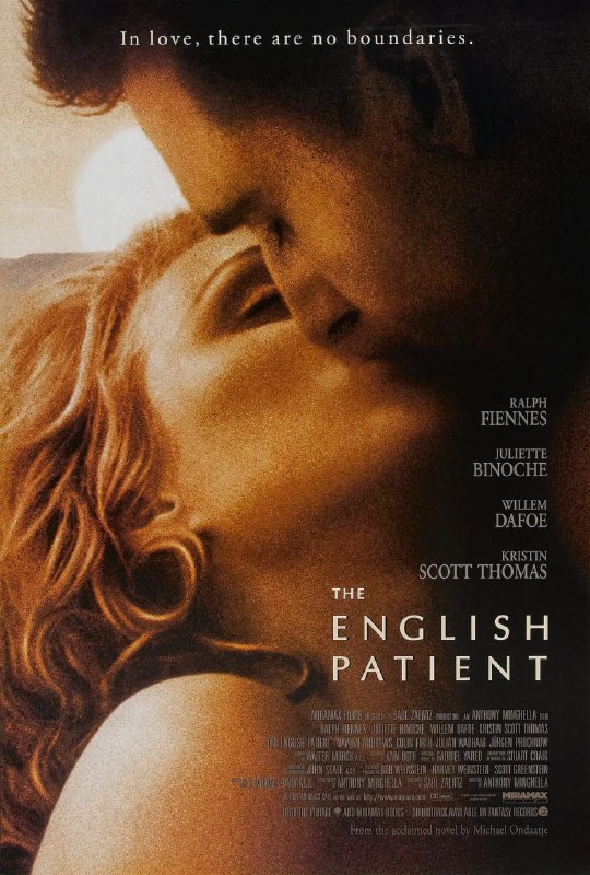 名称：英国病人 The English Patient (1996)描述：一架英国飞机在飞越撒哈拉沙漠时被德军击落，机师由于受伤，想不起自己是谁，因此被叫做“英国病人”