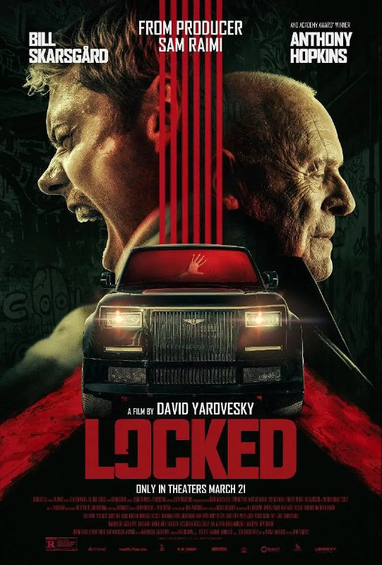 名称：紧锁 Locked (2025) 美影  双语硬字幕描述： 讲述了一个小偷闯入一辆豪华SUV，却意识到自己掉进了一个神秘人物设置的复杂而致命的陷阱