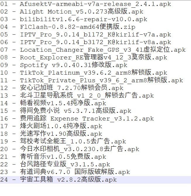 名称：破解软件更新20250426期描述：ps：所有软件功能自己百度了解