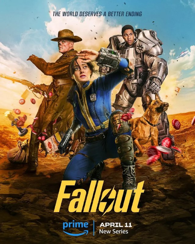 名称：辐射 Fallout (2024) 全8集【Amazon版本 4K 简体中文硬字幕】描述：该剧改编自同名游戏，讲述了在一个艺术、科技和文化风格为1950年代的复古未来主义的架空世界，一场核战争在2077年10月23日爆发后所带来的后末日废土世界的故事