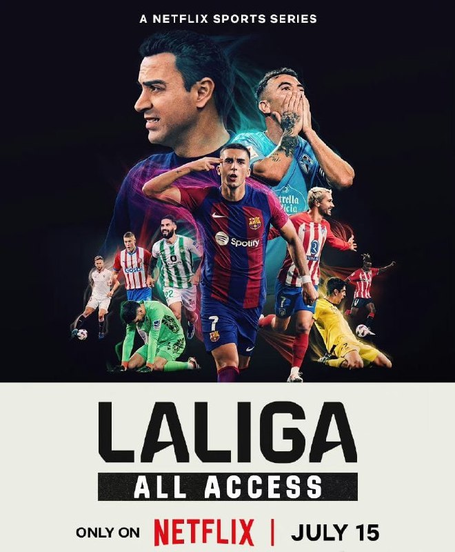 名称：LALIGA：西甲全纪录 LALIGA: All Access (2024)描述：这部扣人心弦的纪录片剧集聚焦西甲，透过赛场上的光荣胜利与惨痛失败，记录下西班牙足球的幕后故事