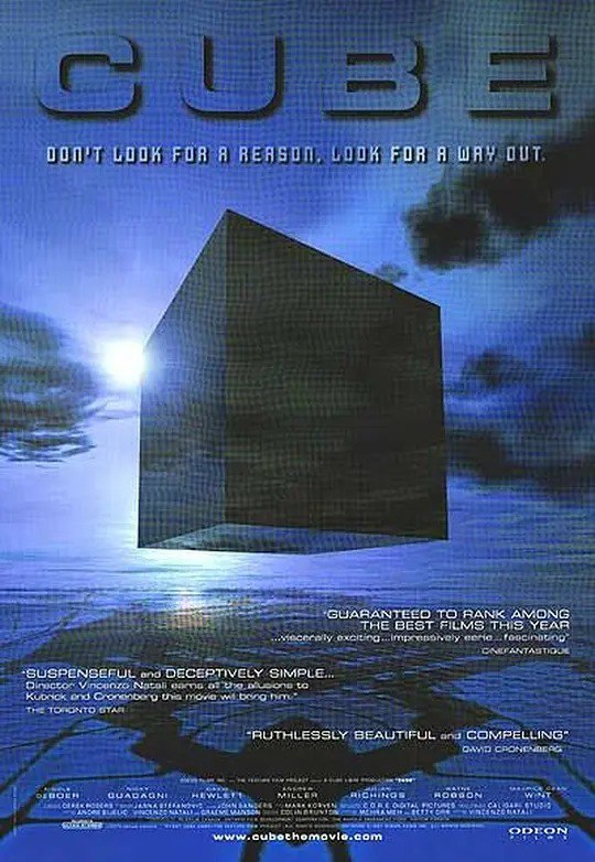 名称：心慌方 (Cube (1997))描述：警司昆廷(莫里斯・迪恩・温特 Maurice Dean Wint 饰)、监狱专家兼传感器专家伦尼斯(维尼・罗宾逊 Wayne Robson 饰)、医生霍洛韦(尼基・瓜达尼 Nicky Guadag...链接：